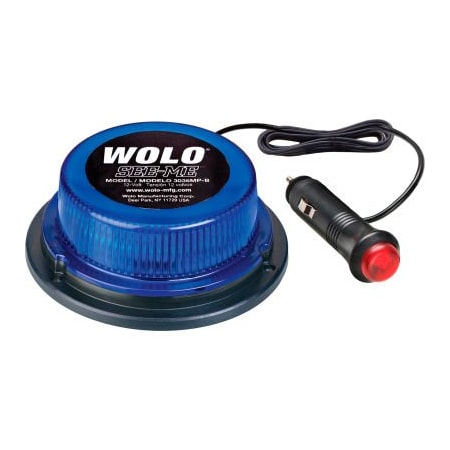 Wolo® Mini Warning Light Super Bright LEDs, Blue Lens - 3036Mp-B